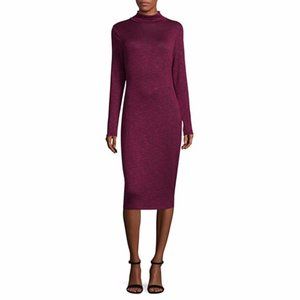 Project Runway Long Sleeve Hacci Foil Bodycon Dress SIZE L NWT $54